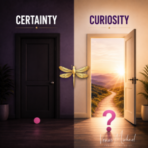 Closed and open doors showing how curiosity in leadership creates new possibilities and better thinking