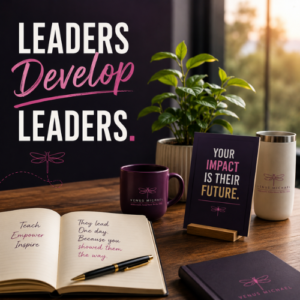 Leadership workspace representing how strong leaders develop future leaders through teaching, confidence, and example