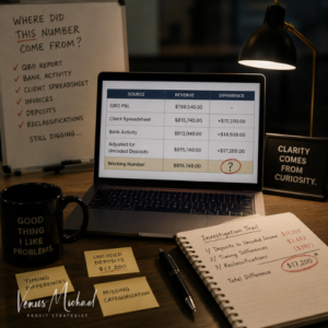 Tracing where a financial number came from in business reports